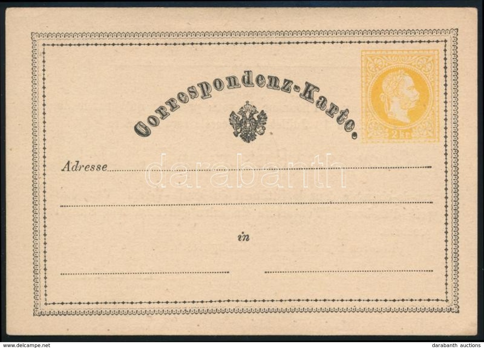 1869 Díjjegyes Levelezőlap Hátoldali Magánnyomattal / PS-card With Print On Backside, Unused - Sonstige & Ohne Zuordnung