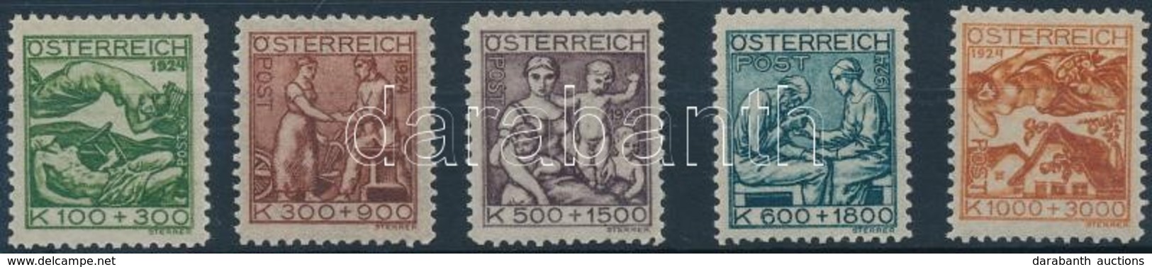 ** 1924 Tuberkulózis Sor Mi 442-446 - Sonstige & Ohne Zuordnung