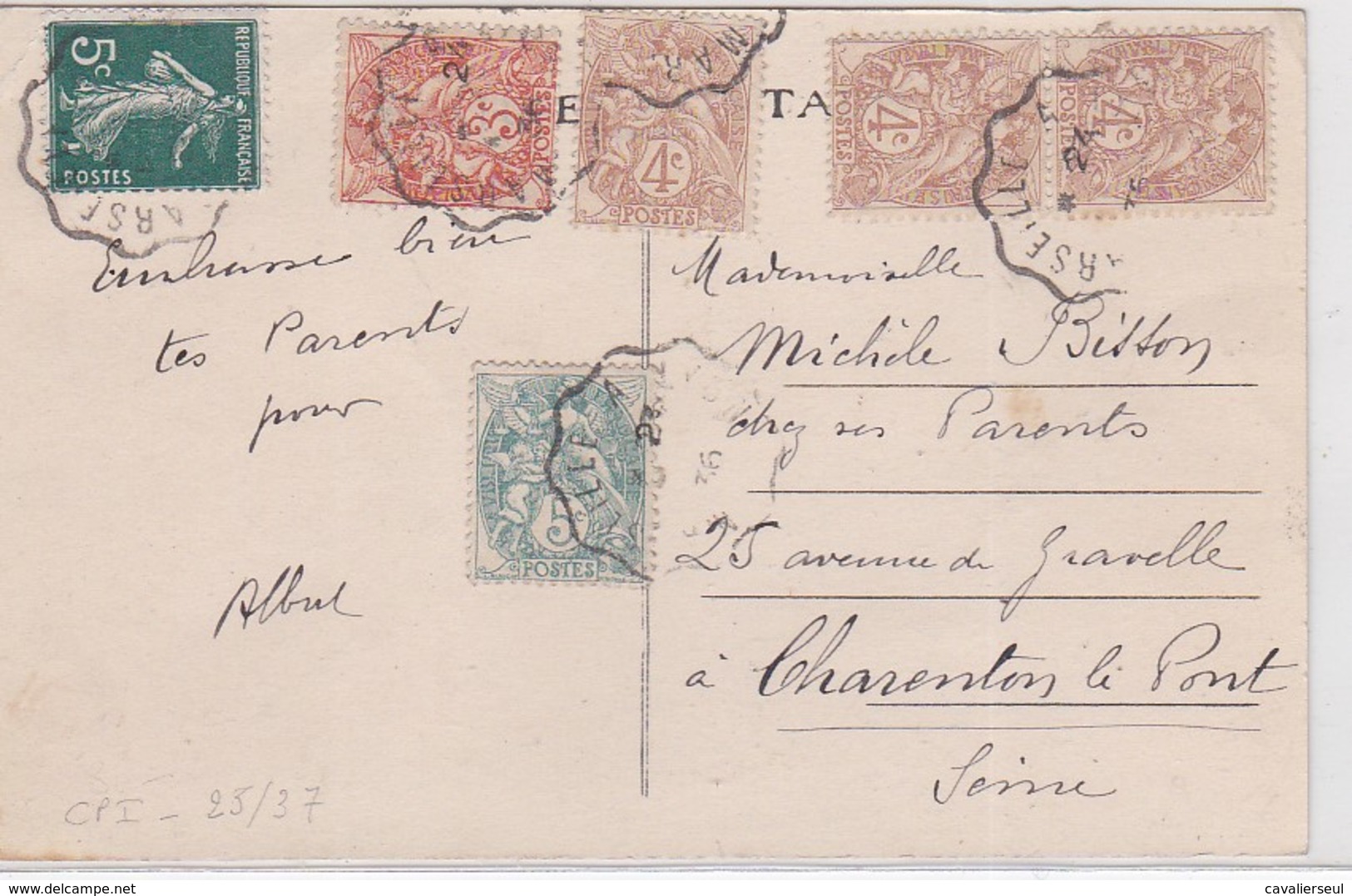 CP - COMPOS. - AMB. MARSEILLE A LYON 1936 - 1877-1920: Période Semi Moderne