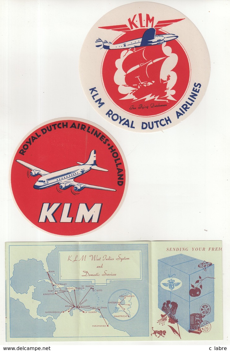 AVIATION : PAYS-BAS . KLM . - Baggage Labels & Tags