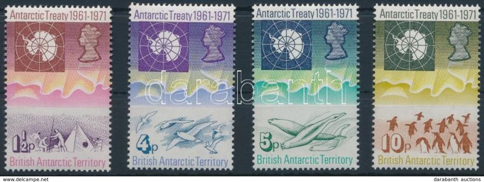 ** 1971 Antarktisz Szerződés Sor Mi 39-42 - Other & Unclassified