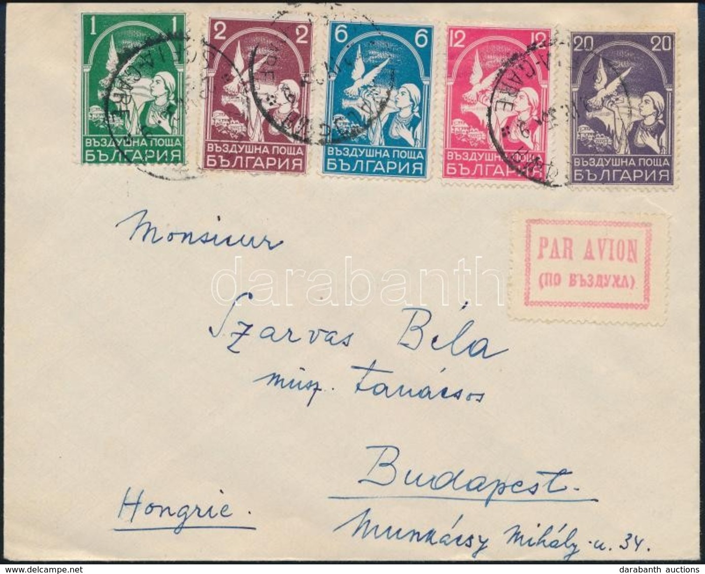 1935 Légi Levél Budapestre / Airmail Cover To Hungary - Autres & Non Classés