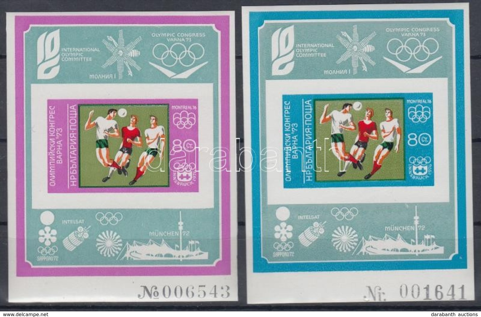 ** 1973 Nyári Olimpia, München Blokk Sor Mi 42B-43 - Sonstige & Ohne Zuordnung