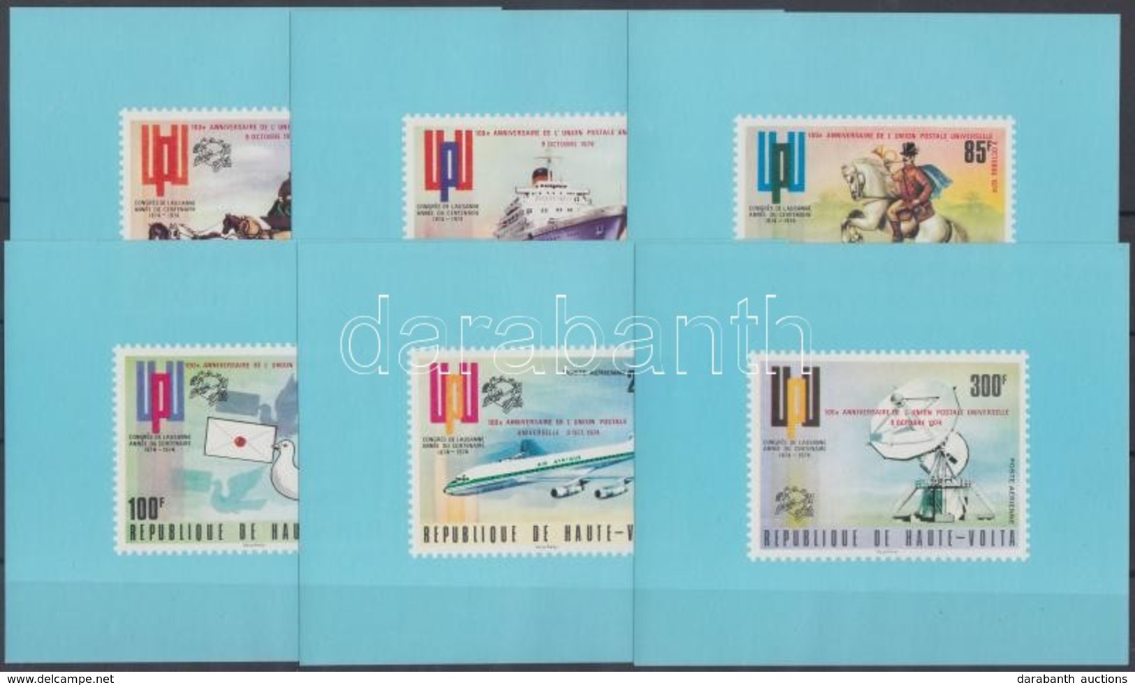 ** 1974 100 éves Az UPU Sor Mi 532-537 Blokkformában - Other & Unclassified