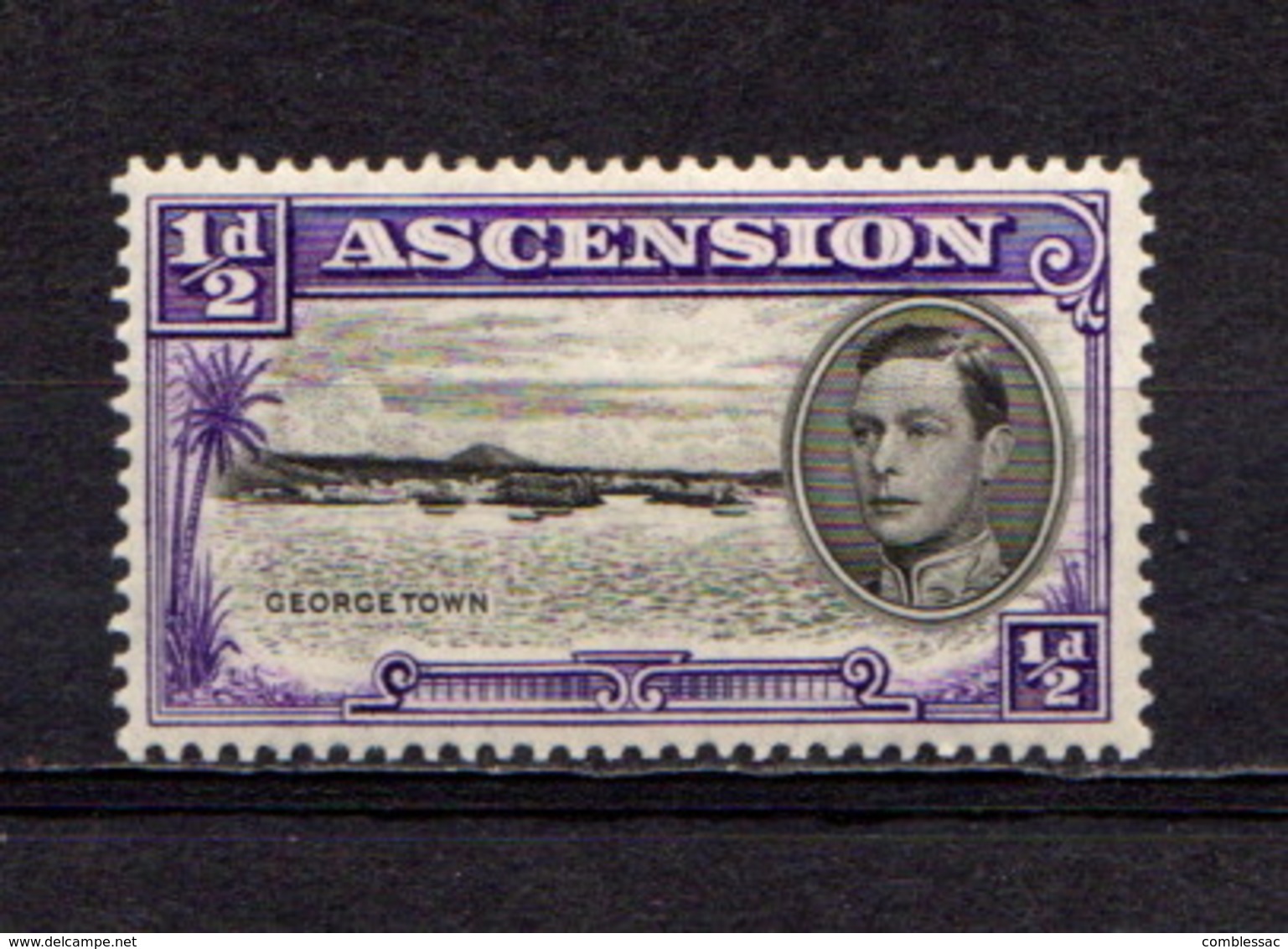 ASCENSION    1938    1/2d  Black  And  Violet    Perf 13 1/2    MH - Ascension