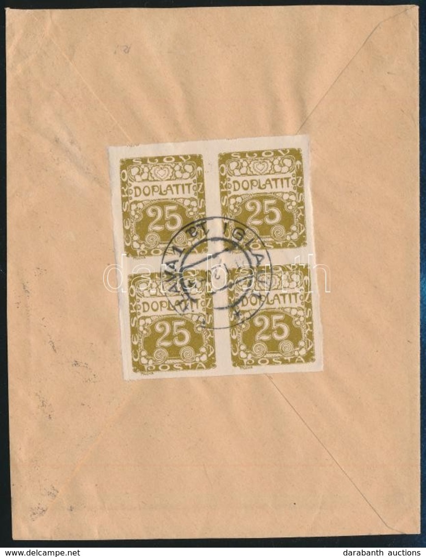 1920 Levél Franciaországból, Portózva / Cover From France With Postage Due - Sonstige & Ohne Zuordnung