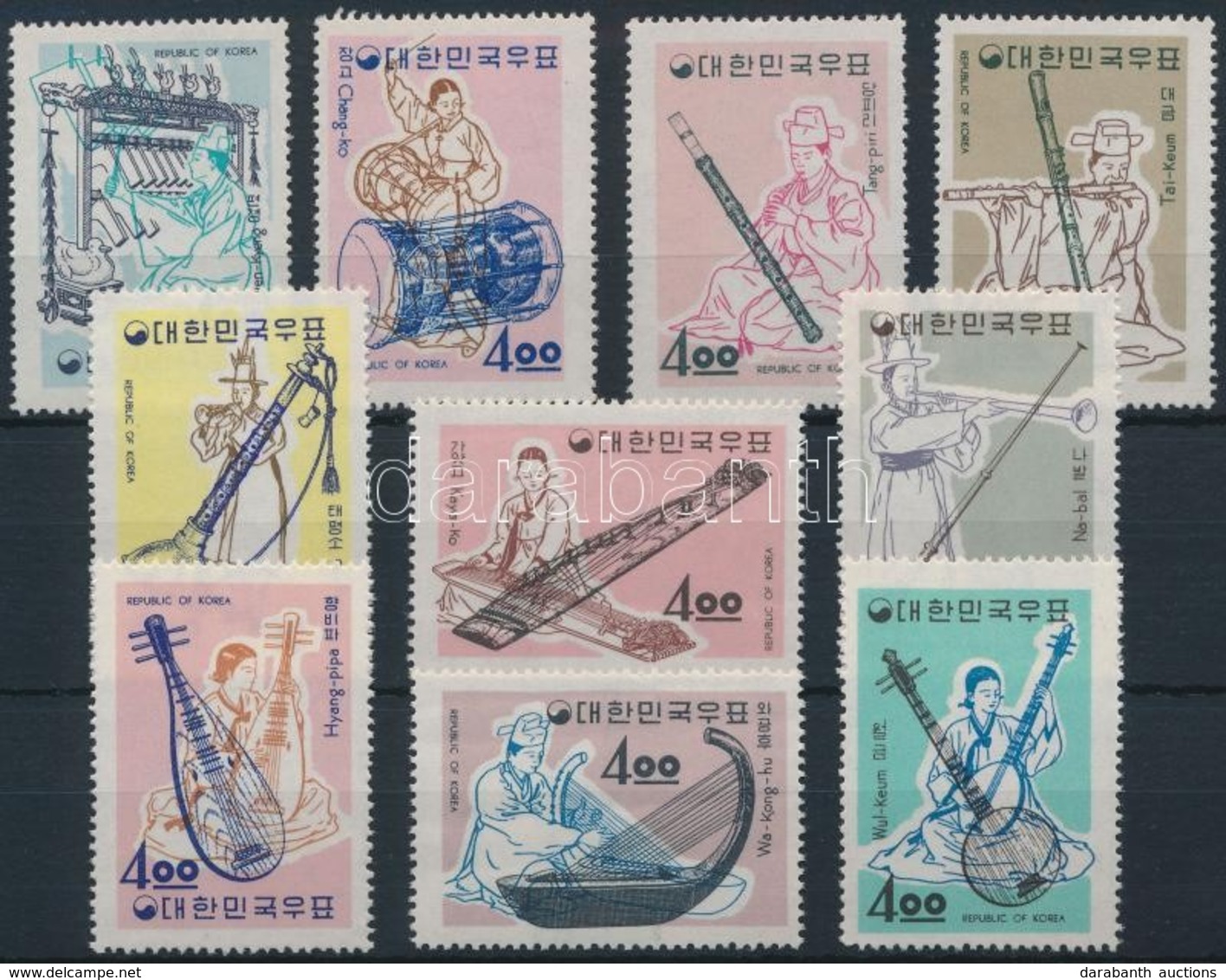 ** 1963 Hangszerek Sor Mi 406-415 (Mi EUR 80.-) - Autres & Non Classés