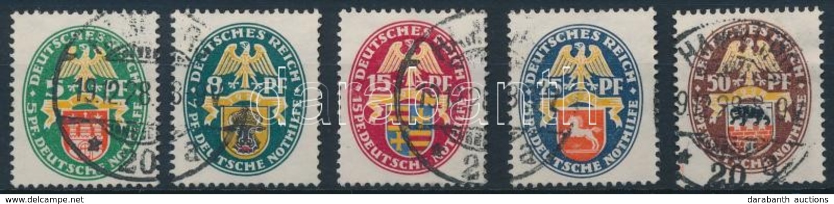 O 1928 Segélybélyeg; Címer Sor Mi 425-429 - Sonstige & Ohne Zuordnung