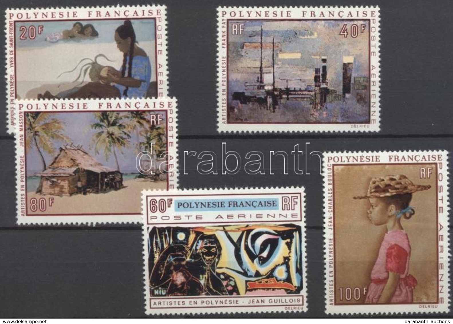 ** 1970 Polinéziai Festők Művei Sor Mi 121-125 - Autres & Non Classés