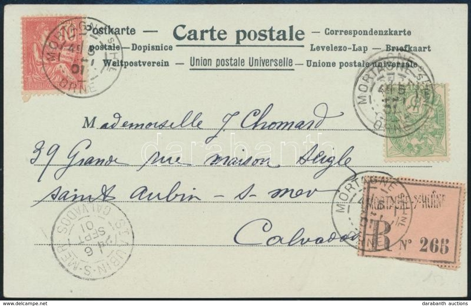 1901 Magyar Postát ábrázoló Litho Képeslap Ajánlott Küldeményként / LA POST EN HONGRIE Litho Postcard As Registered  Pos - Autres & Non Classés