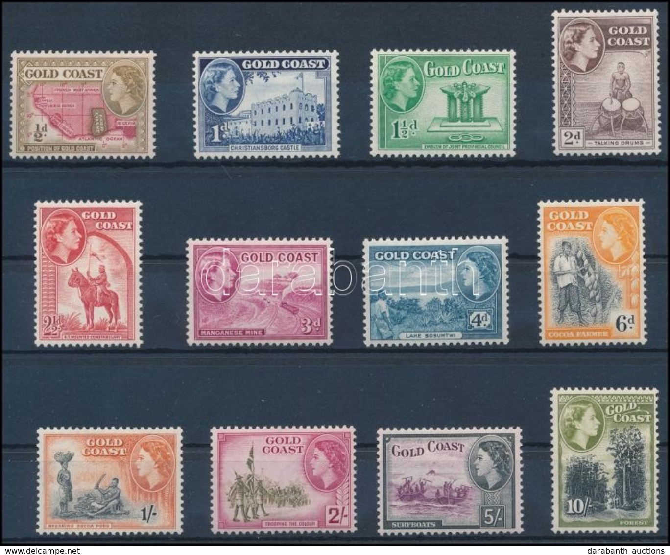 ** 1952 II. Erzsébet Brit Királynő Sor,
Elizabeth II Set
Mi 138-149 - Other & Unclassified