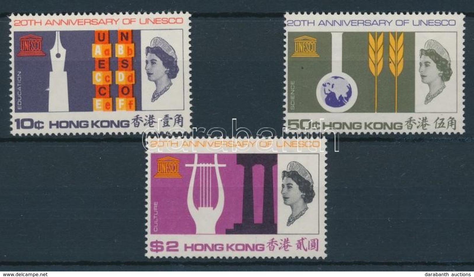 ** 1966 20 éves Az UNESCO Sor Mi 224-226 - Autres & Non Classés