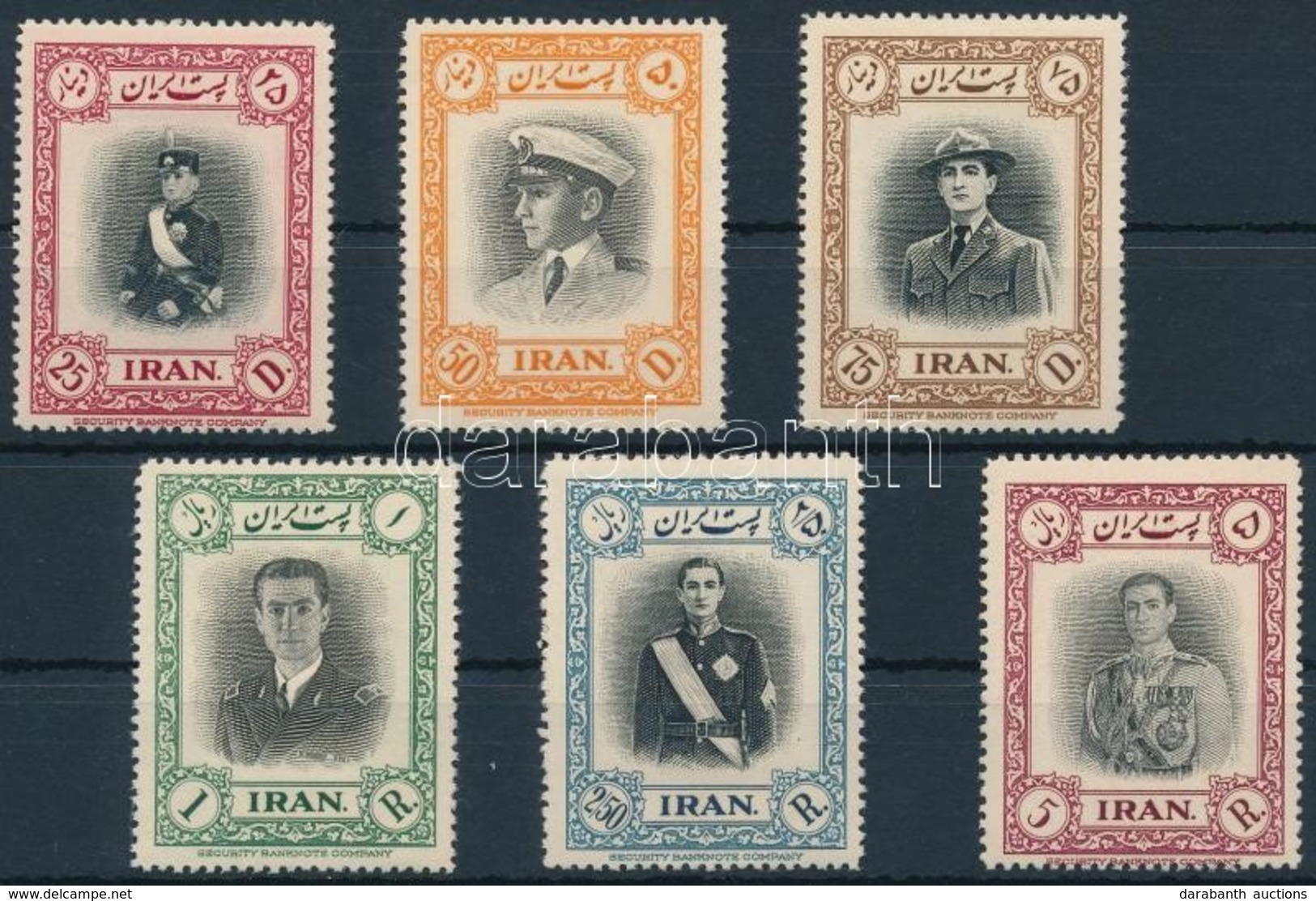 * 1950 A Shah Születésnapja Sor Mi 826-831 - Other & Unclassified