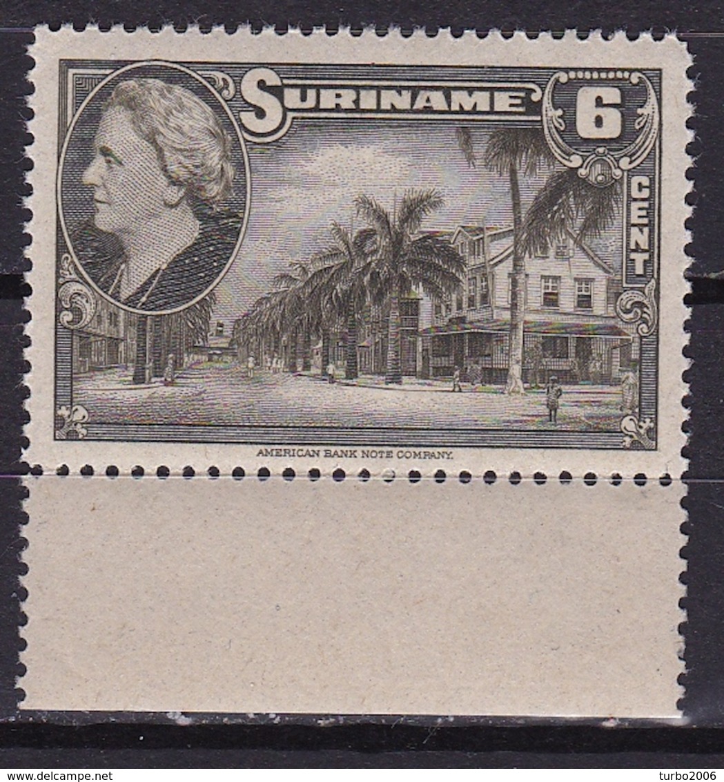 Suriname 1945 Koningin Wilhelmina 6 Cent Olijf Paramaribol NVPH 227 Postfris - Suriname ... - 1975