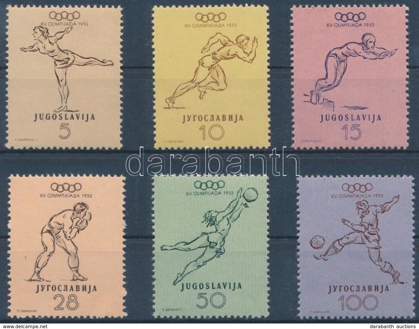 ** 1952 Olimpia Sor,
Olympic Set
Mi 698-703 - Autres & Non Classés