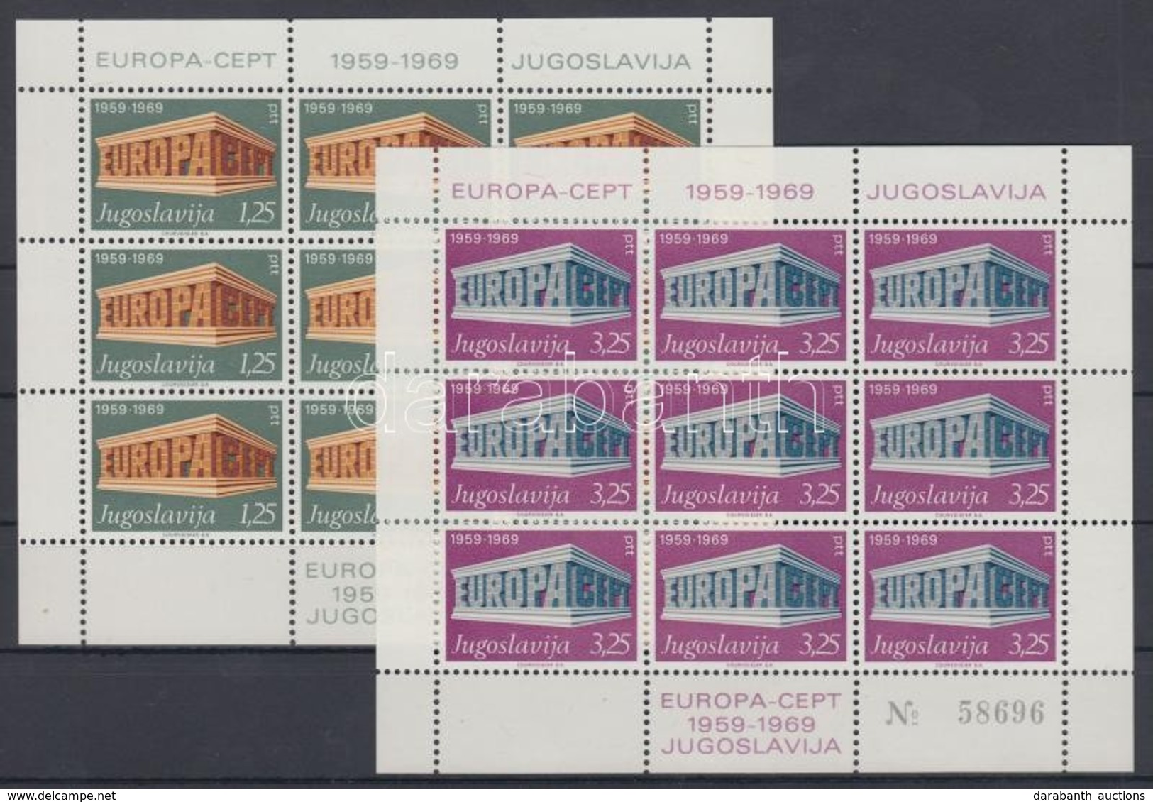 ** 1969 Európa Kisívsor Mi 1361 II-1362 II - Autres & Non Classés