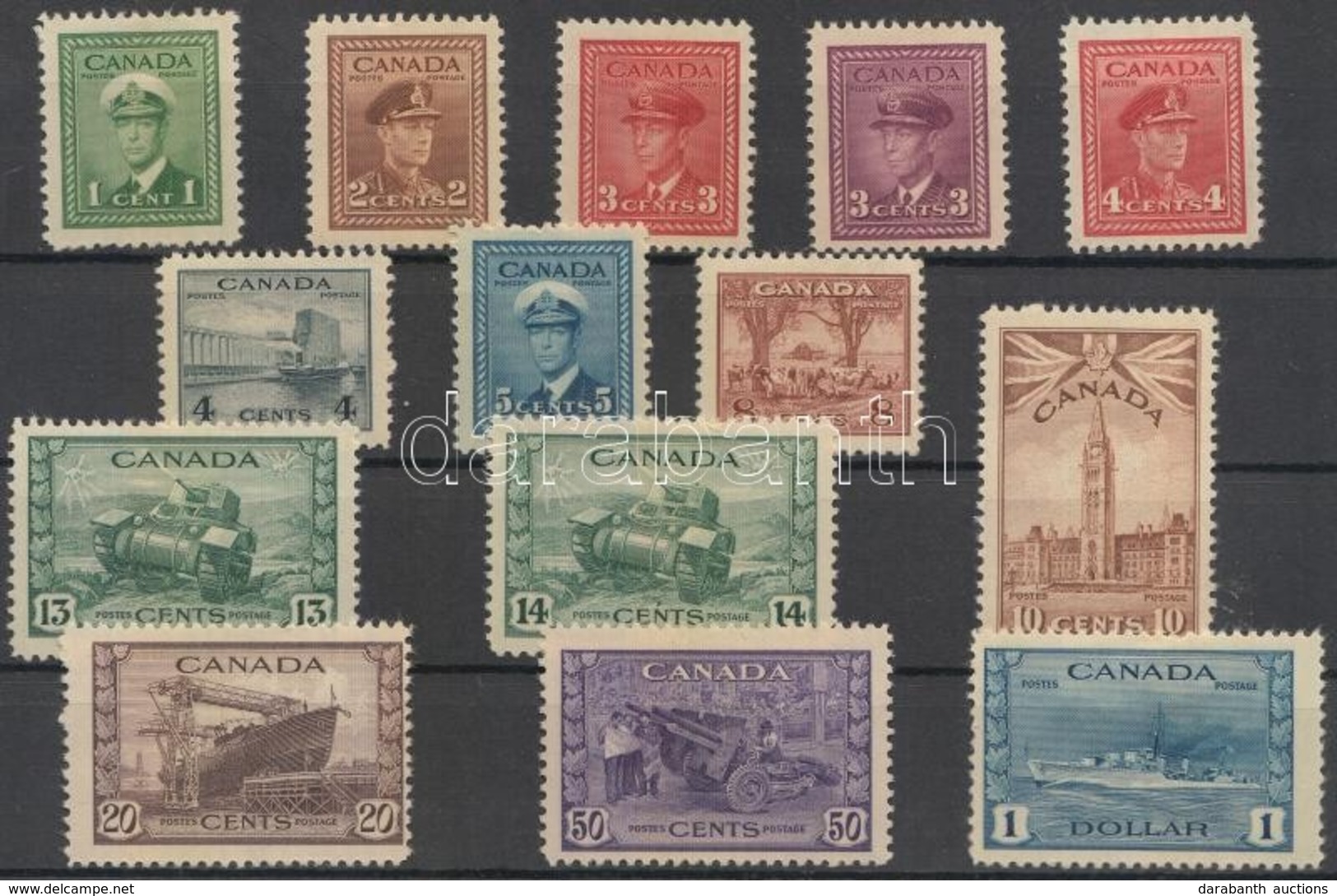 * 1942 Forgalmi Bélyeg Sor / Definitive Stamp Set Mi 216-229 A - Autres & Non Classés