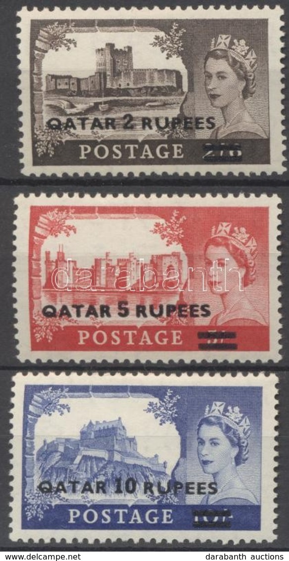 * 1955 Forgalmi Bélyeg Sor  Felülnyomással / Definitive Stamp With Overprint Mi 13II-15II - Autres & Non Classés