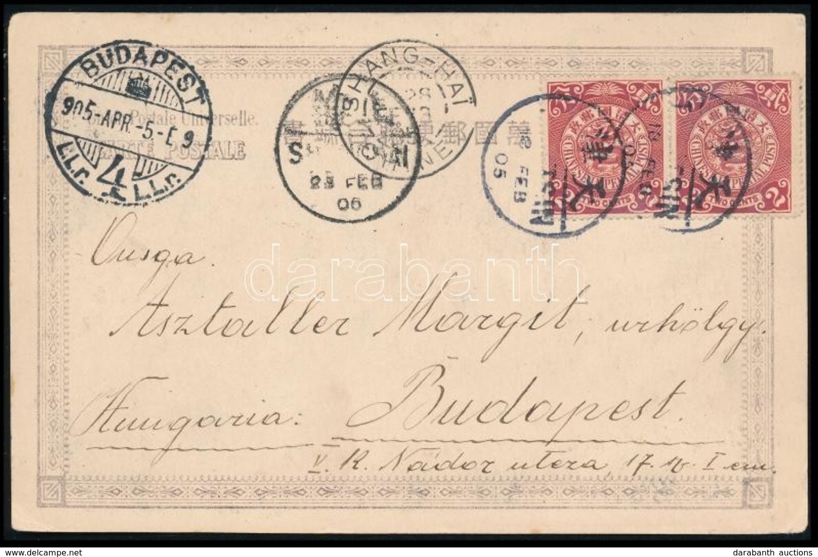 1905 Képeslap Budapestre / Postcard To Budapest - Other & Unclassified