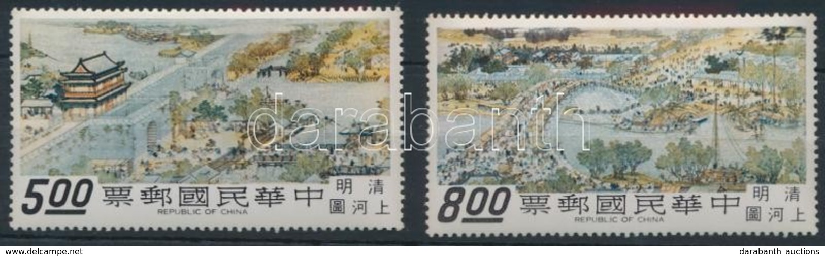 ** 1968 Egy Város Észak-Kínában Sor ötöscsíkkal Mi 677-683 - Autres & Non Classés
