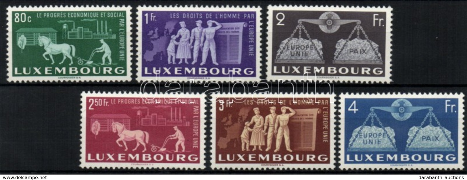 ** 1951 Európai Egység Sor Mi 478-483 - Autres & Non Classés