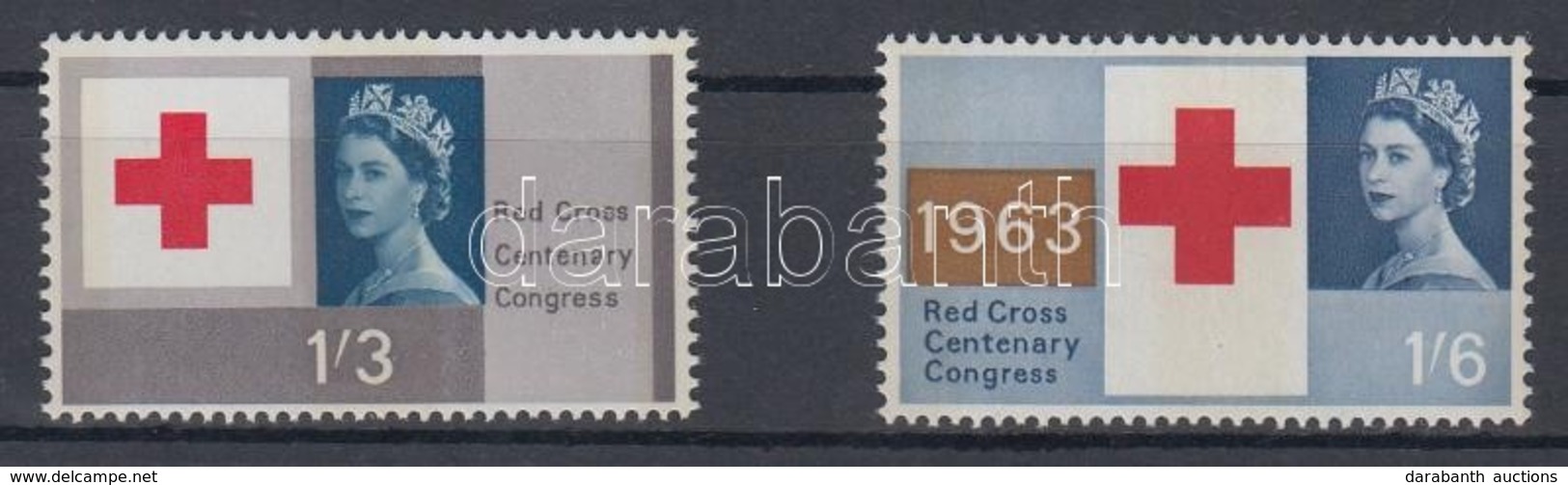 ** 1963 100 éves A Nemzetközi Vörös Kereszt Bélyegek / Red Cross Mi 363y-364y - Autres & Non Classés