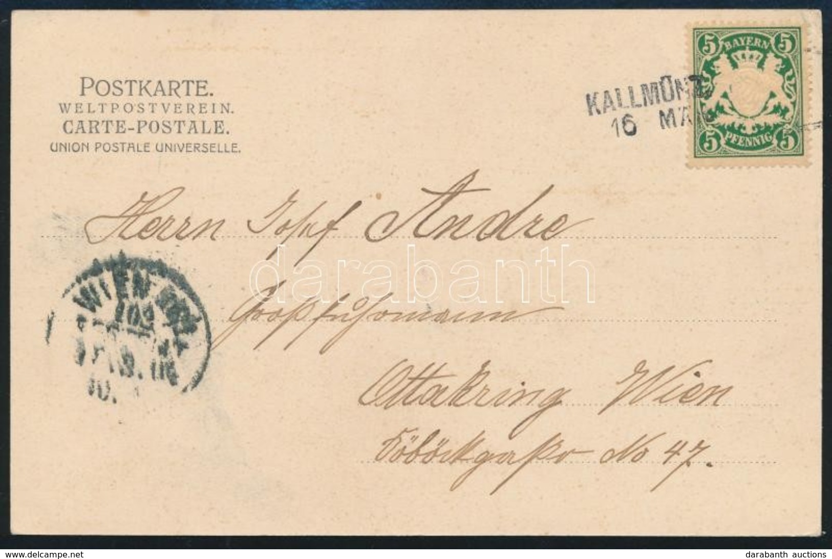 1904 Képeslap Ausztriába / Postcard To Austria 'KALLMÜNZ' - Autres & Non Classés