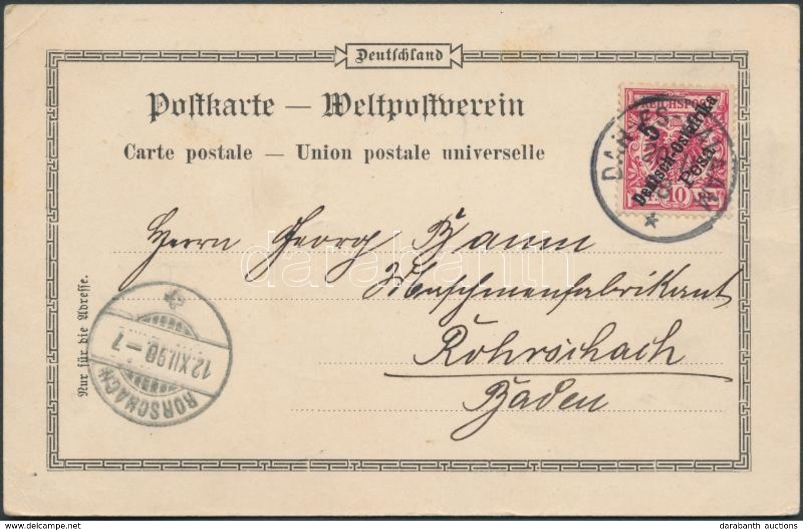 Deutsch Ostafrika 1898 Képeslap / Postacrd From Dar-es Salam To Switzerland - Other & Unclassified