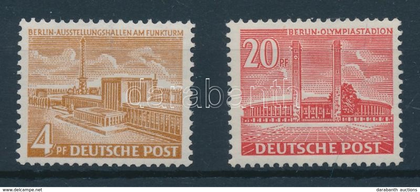 ** 1953 Berlini épületek Sor Mi 112-113 - Andere & Zonder Classificatie