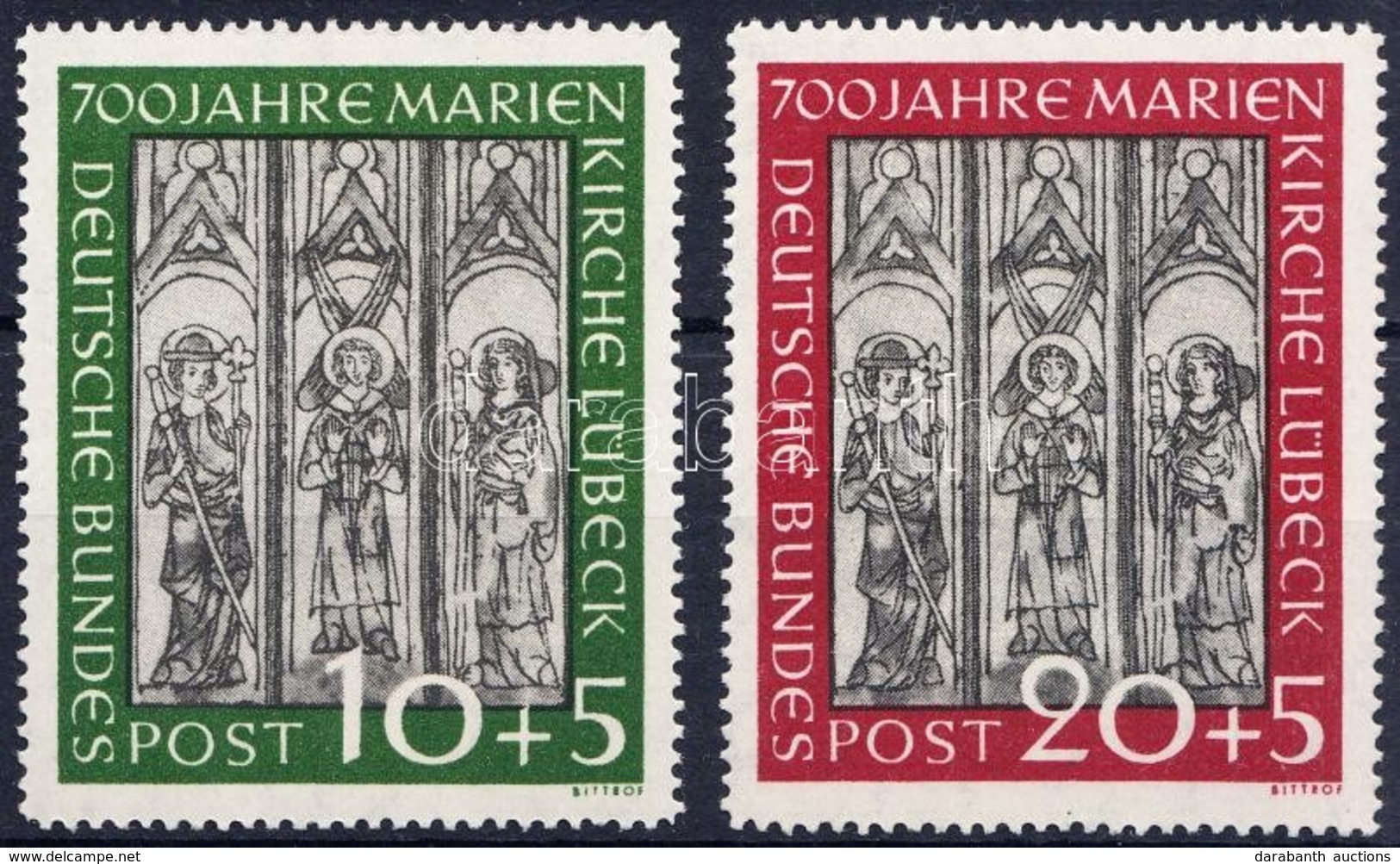 ** 1951 Lübecki Maria Templom Sor Mi 139-140 - Autres & Non Classés