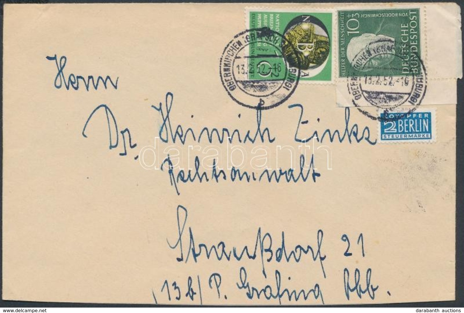 1952 Levélen Mi 141 + 144 On Cover - Other & Unclassified