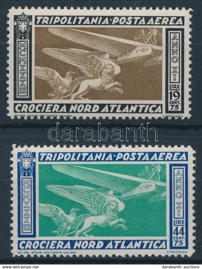 ** 1933 Róma-Chicago Repülés Sor Mi 196-197 - Autres & Non Classés