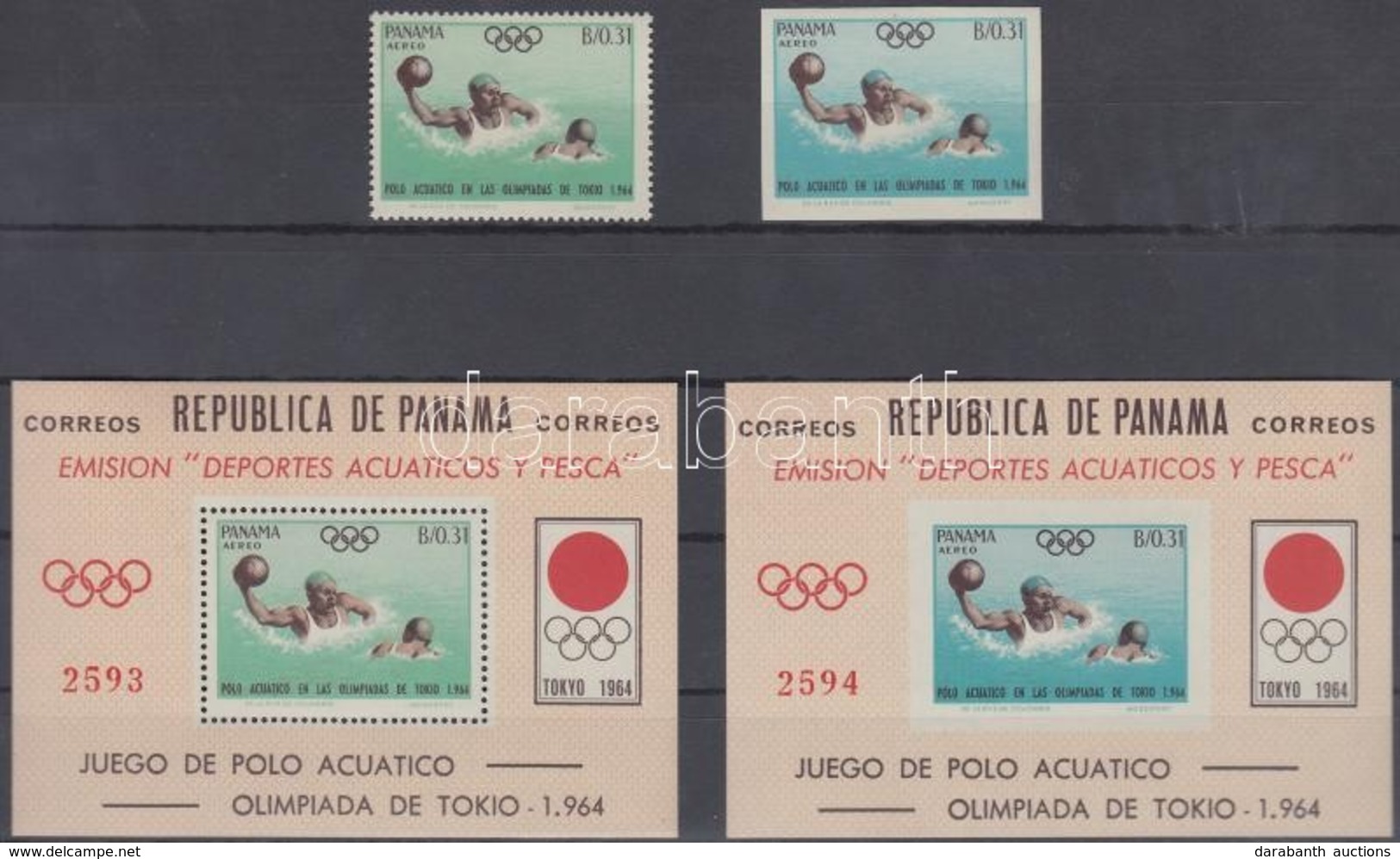 ** 1964 Nyári Olimpia, Tokió Bélyegek Mi 739, 745 + Blokkpár Mi 21-22 - Autres & Non Classés