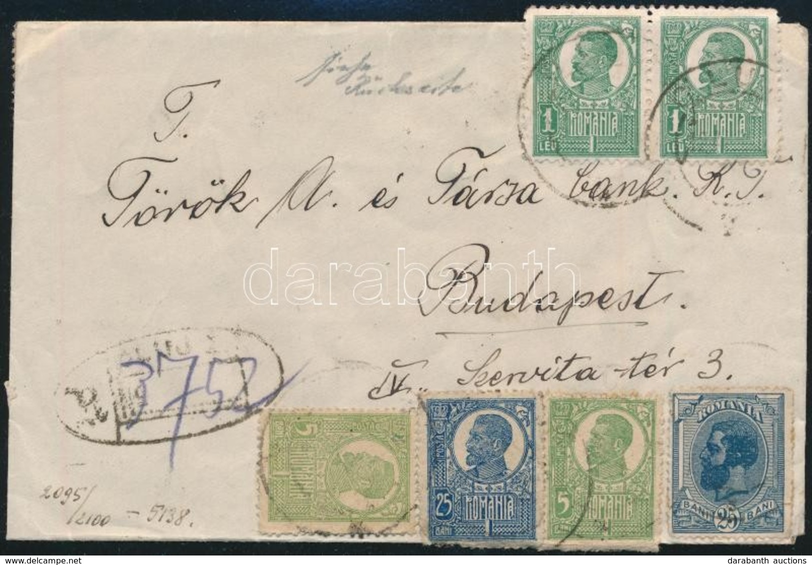 1921 Ajánlott Levél Budapestre / Registered Cover To Hungary - Other & Unclassified