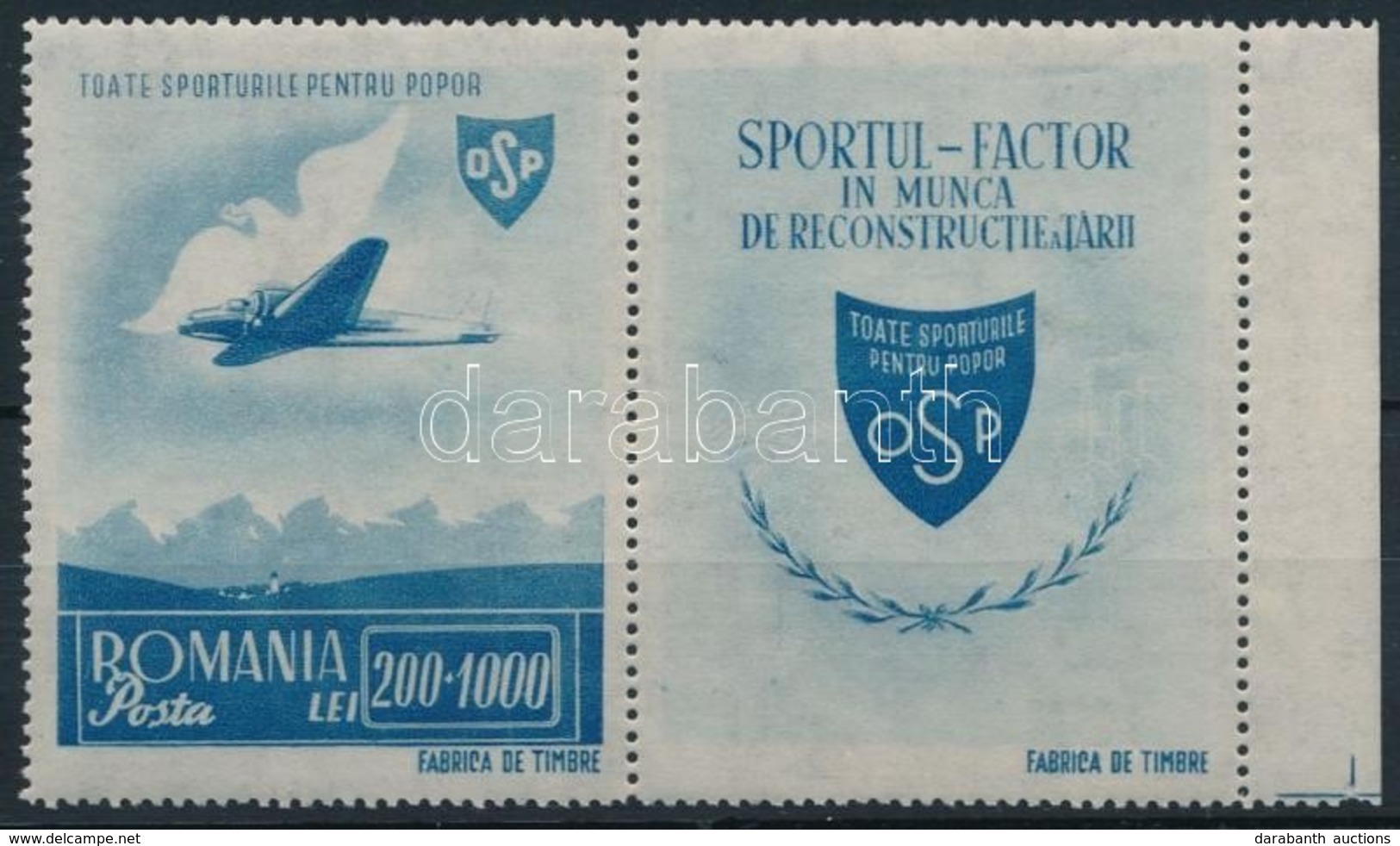 ** 1945 Népsport ívszéli Szelvényes Bélyeg Mi 884 Zf - Autres & Non Classés