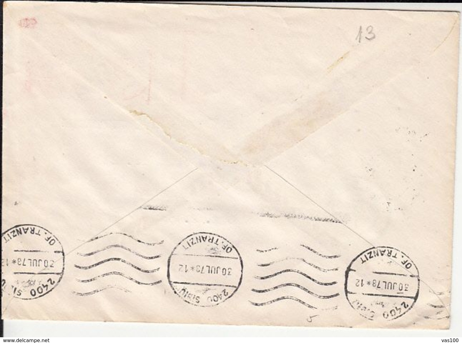 AMOUNT 1.55, BUCHAREST, PHARMACY DEPOSIT, RED MACHINE STAMPS ON REGISTERED COVER, 1978, ROMANIA - Lettres & Documents