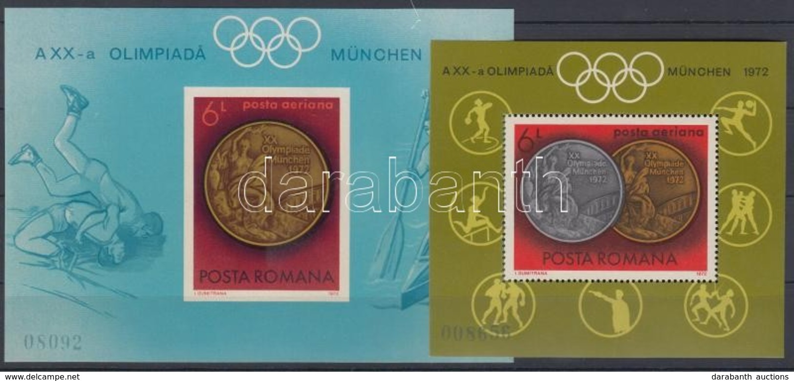 ** 1972 Nyári Olimpia, München Blokk Sor Mi 100-101 - Other & Unclassified