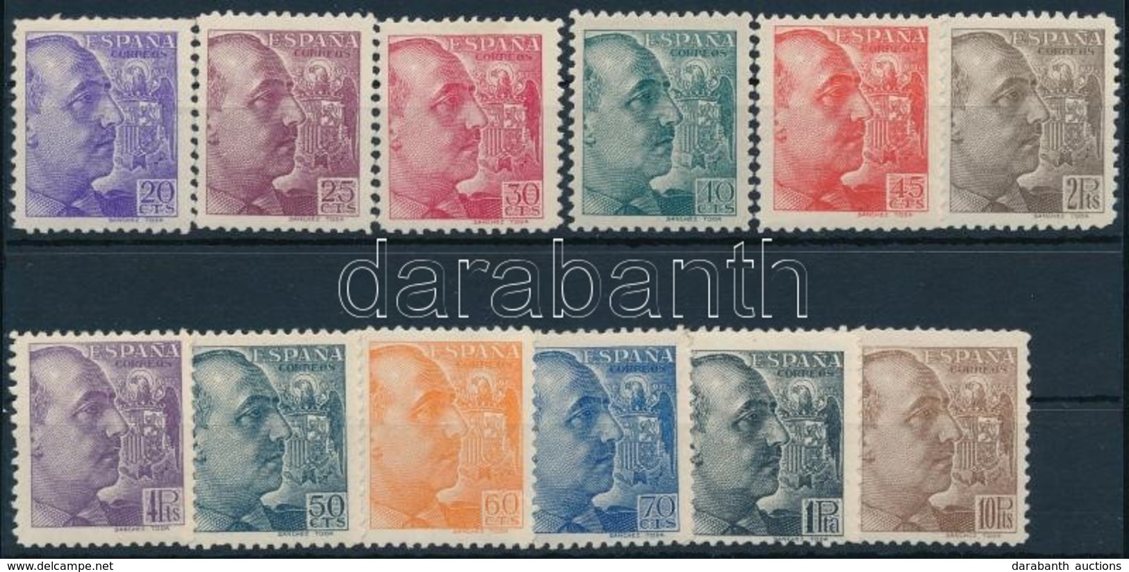 ** 1939/1953 Francisco Franco Sor Mi 841-857 C - Autres & Non Classés