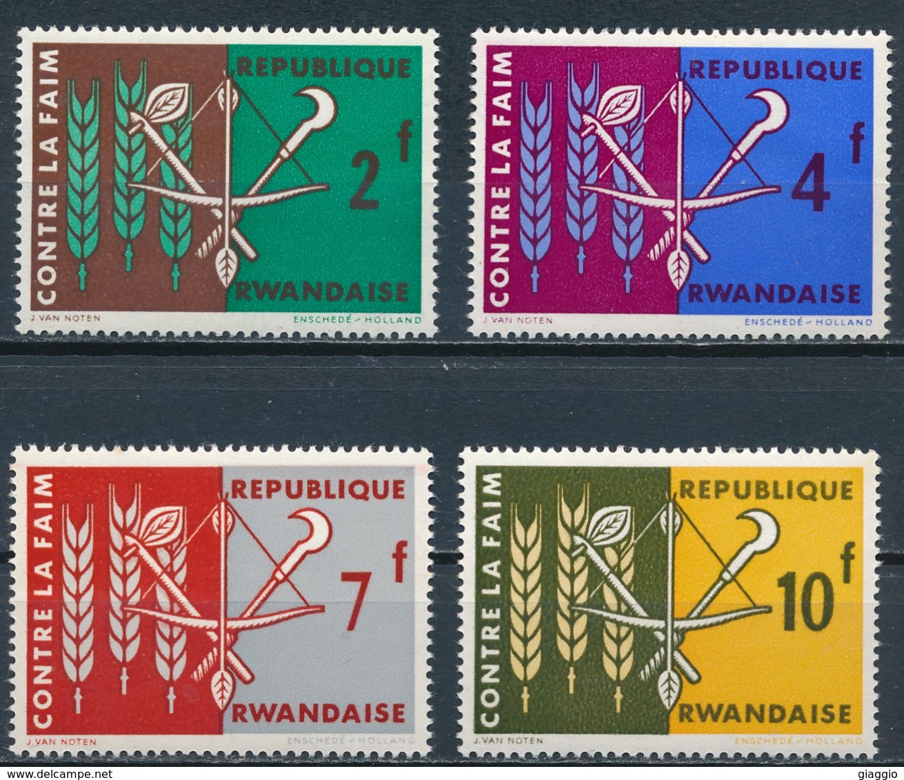 °°° RWANDA - Y&T N°33/36 - 1963 MNH °°° - Nuovi