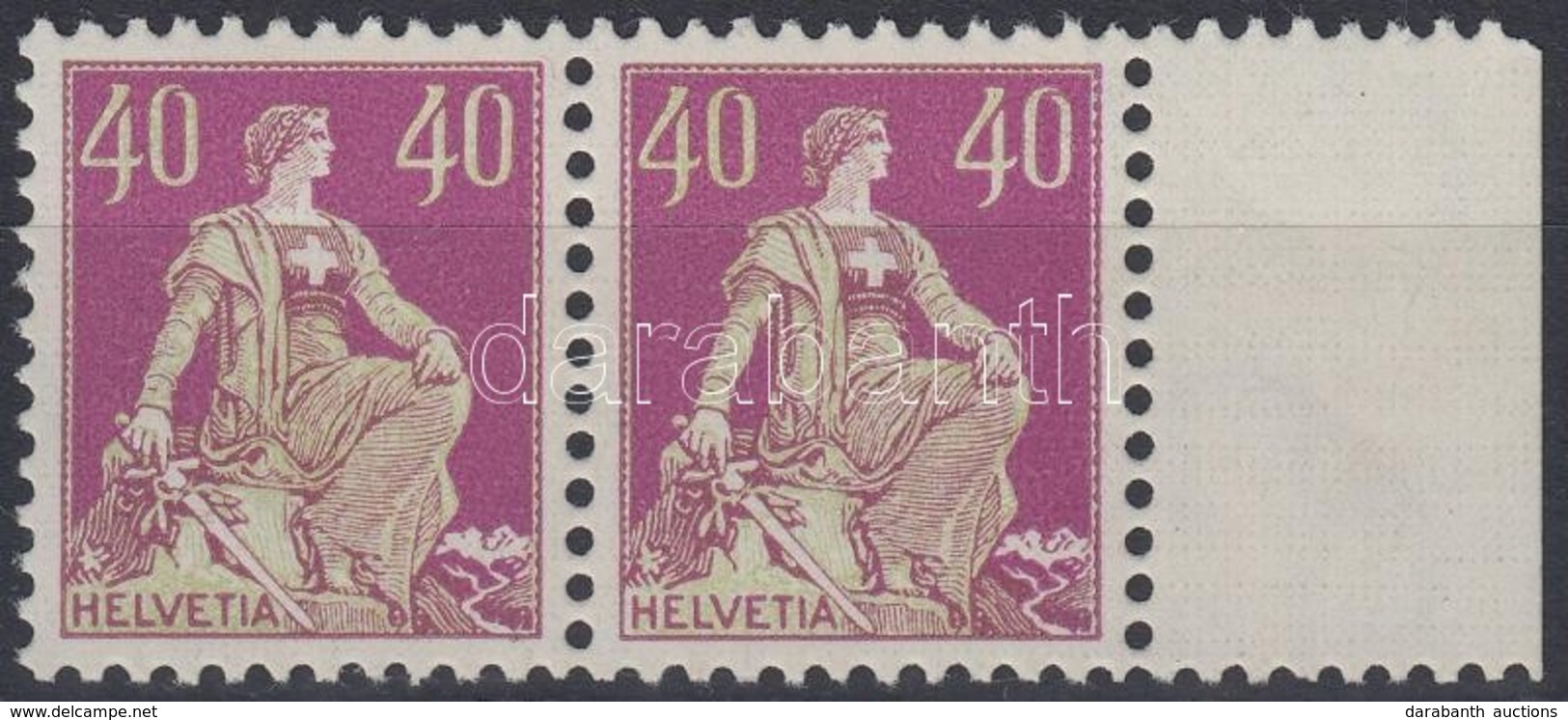 ** 1924 Mi 208 Y ívszéli Pár / Margin Pair - Other & Unclassified