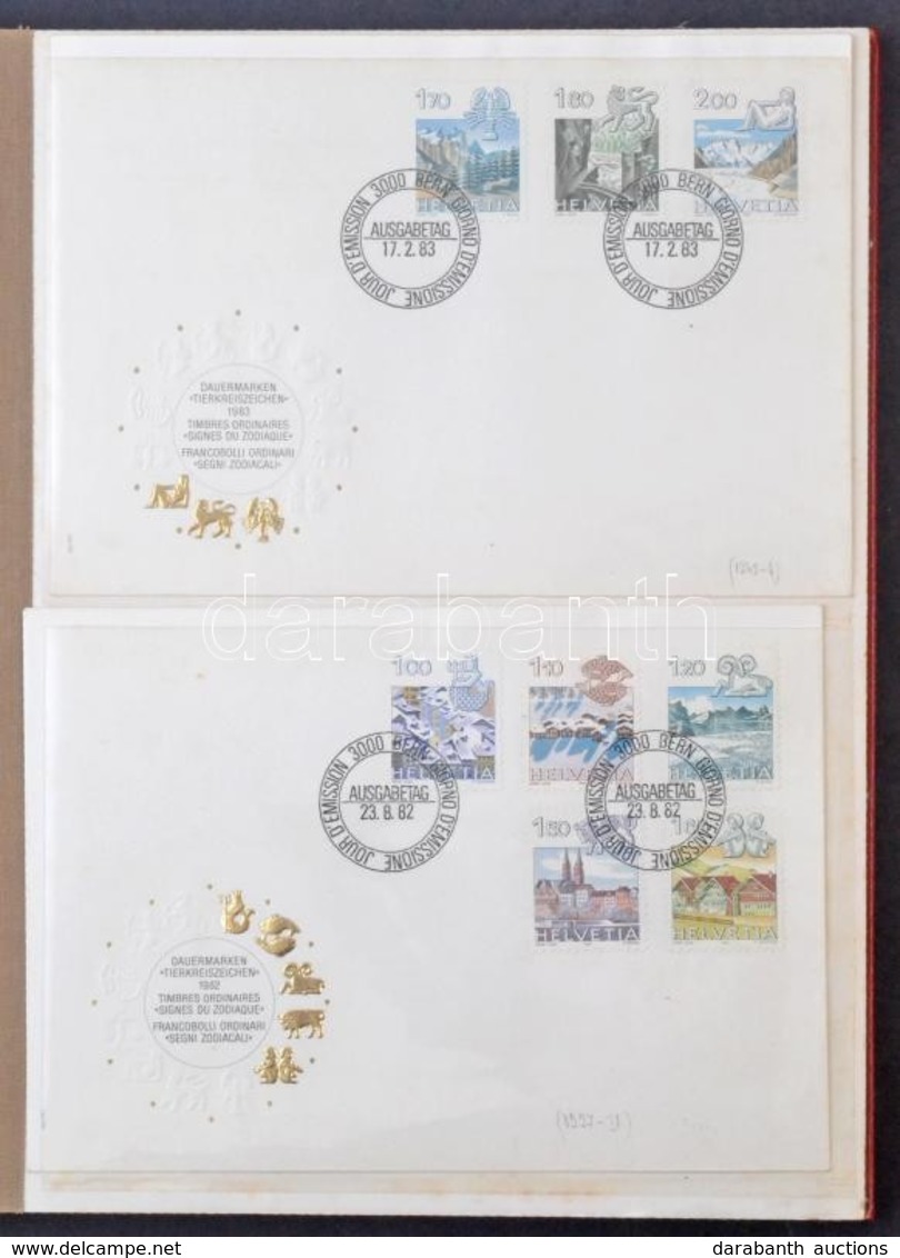 1982-1985 8 Db Forgalmi FDC Közepes Berakóban / 8 Definitive FDCs - Sonstige & Ohne Zuordnung