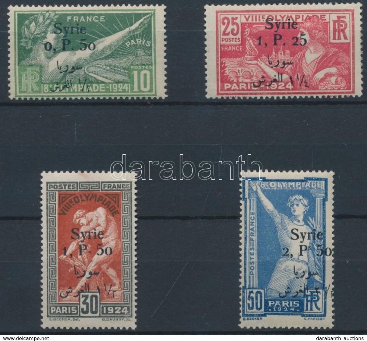 * 1924 Párizsi Nyári Olimpia Sor Felülnyomással Mi 254-257 - Autres & Non Classés
