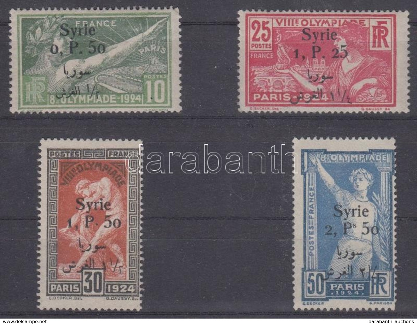 ** 1924 Párizsi Nyári Olimpia Sor Felülnyomással Mi 254-257 - Autres & Non Classés