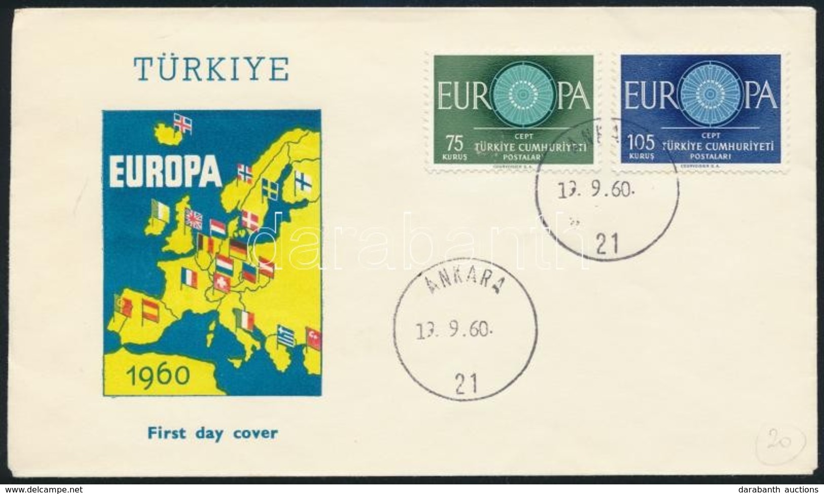 1960 Europa CEPT Sor Mi 1774-1775 FDC - Autres & Non Classés