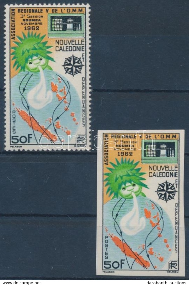 ** 1962 Meteorológiai Világszervezet Fogazott + Vágott Bélyeg Mi 385 Perforated + Imperforate - Other & Unclassified