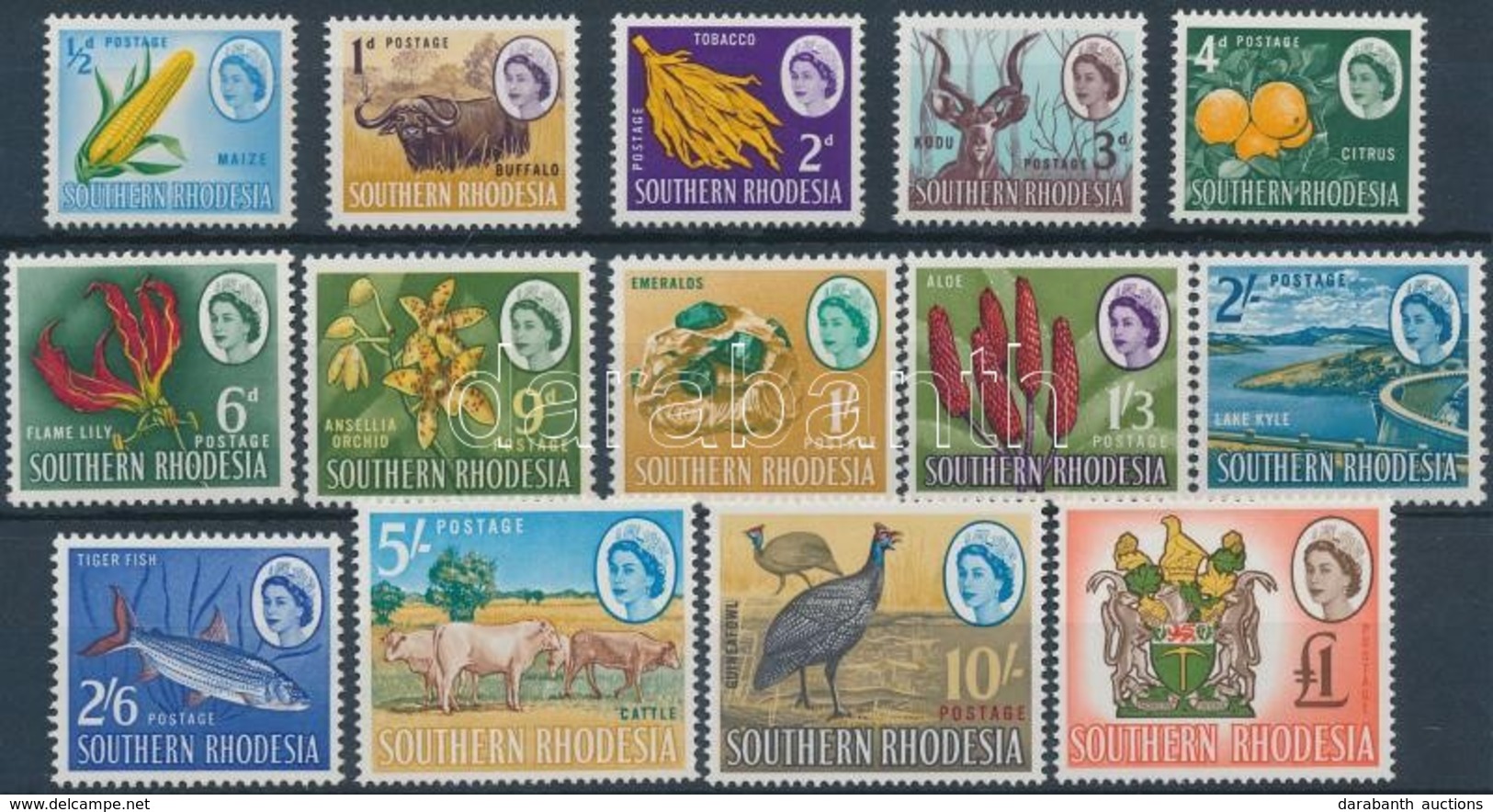 ** Dél-Rhodesia 1964 Forgalmi Sor Mi 94-107 - Autres & Non Classés