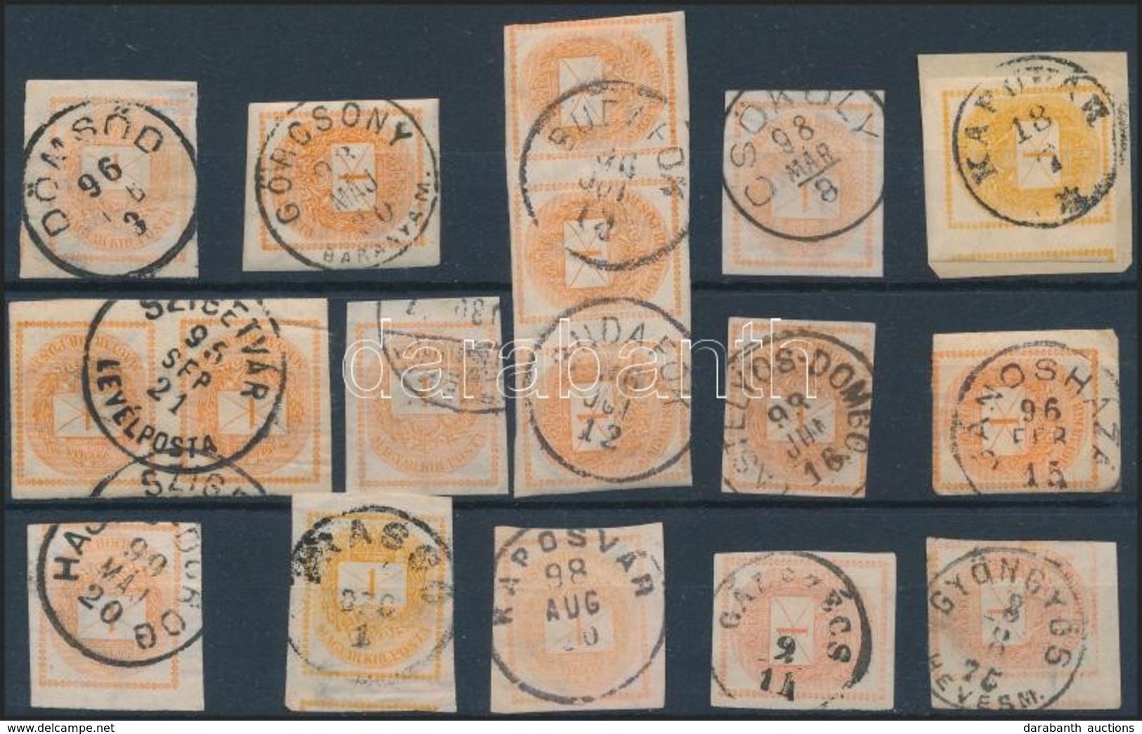 O 17 Db Krajcáros Hírlapbélyeg Szép, Olvasható Bélyegzésekkel / 17 Newspaper Stamps With Nice And Readable Cancellations - Autres & Non Classés