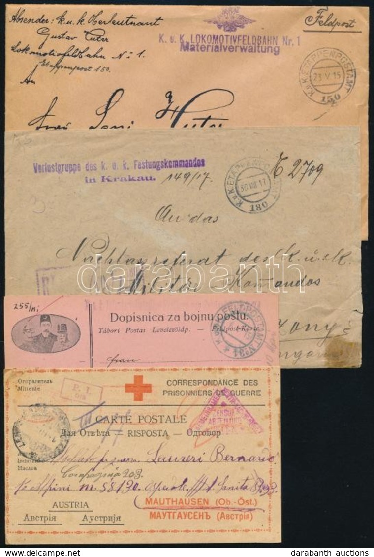 1914-1918 51 Db I. Világháborús Tábori Posta Küldemény Jobbakkal, Közte Hadifogoly / 51 Field Post Cards And Covers From - Other & Unclassified