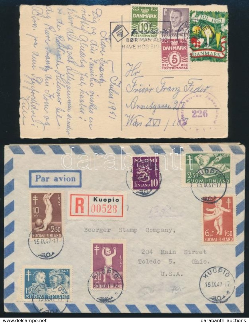 Skandinávia 6 Db Küldemény Külföldre A 30-as 40-es évekből / 6 Covers, Postcards Sent Abroad In The 1930-1940-es - Autres & Non Classés