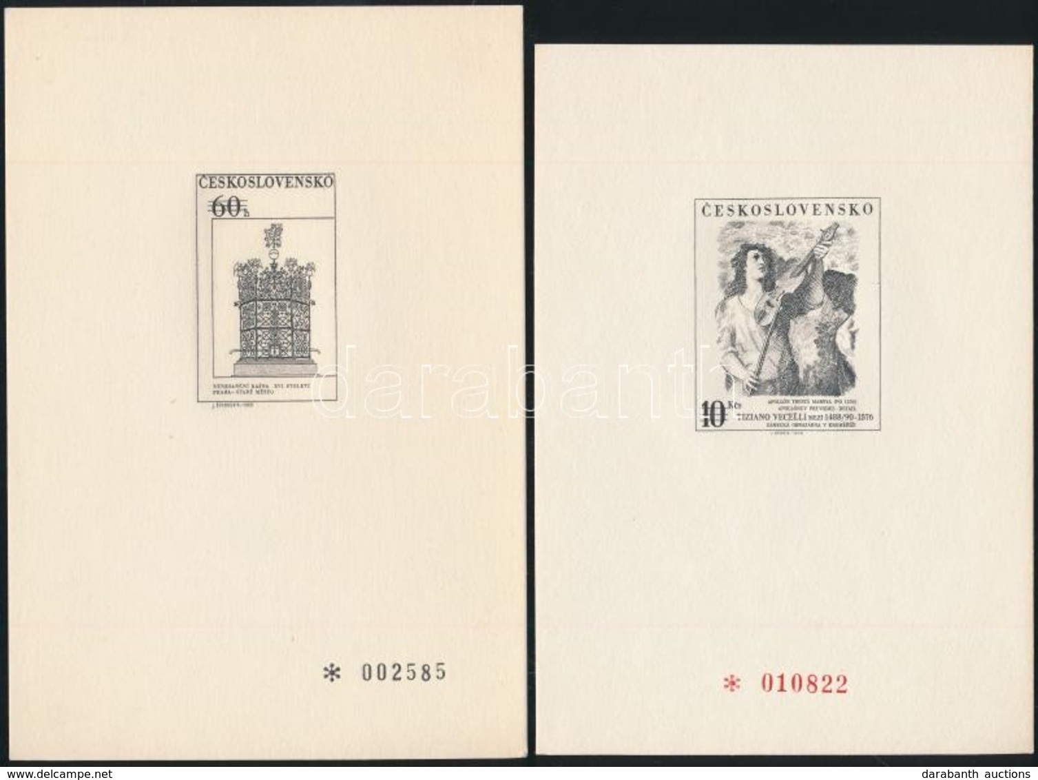 Csehszlovákia 10 Különféle Feketenyomat / Czechoslovakia 10 Different Blackprints - Autres & Non Classés